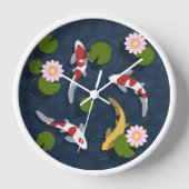 Horloge Étang japonais de poissons Koi (Recto)