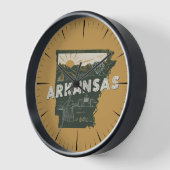 Horloge État de Retro Arkansas (Angle)