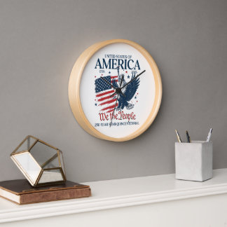 Horloge États-Unis d'Amérique Semi-Quincentenaire 250 Ans