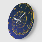 Horloge éternelle, Spirale Bleue Romaine Grande Ho (Angle)