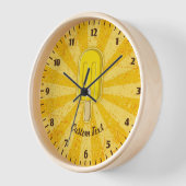 Horloge Étiquette à crème glacée citron (Angle)
