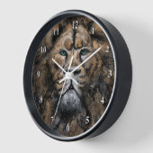 Horloge Étiquette Lion Lion Fort Vert (Angle)