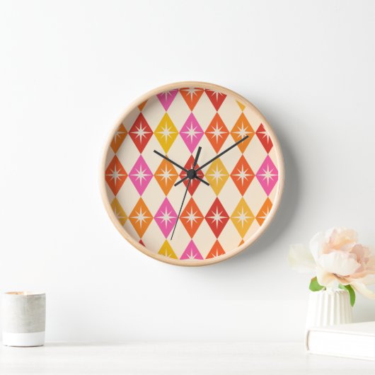 Horloge étoiles de style moderne milieu de siècle sur des (Maison)