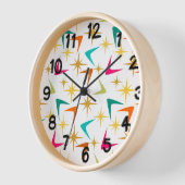Horloge Étoiles et Boomerangs (Angle)