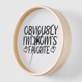 Horloge Évidemment, je suis le préféré de maman (Angle)