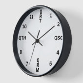 Horloge Face blanche avec mains noires (Angle)