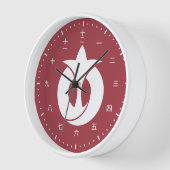 Horloge Face de l'horloge Kanji avec le drapeau d'Aichi, J (Angle)