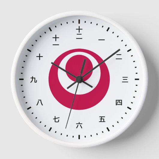 Horloge Face de l'horloge Kanji avec le drapeau d'Okinawa, (Recto)