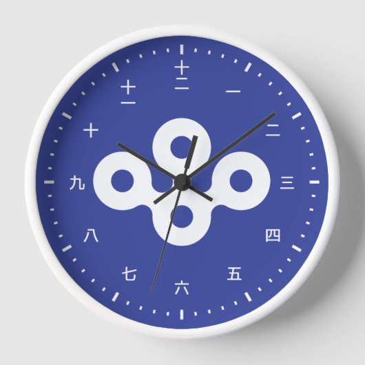 Horloge Face de l'horloge Kanji avec le drapeau d'Osaka Ja (Recto)