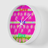 Horloge Faites gagner la date mangent l'amour et le (Angle)