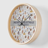 Horloge Famille de Noël élégante et moderne (Angle)