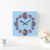 Horloge - Famille de poissons pourpres (Maison)