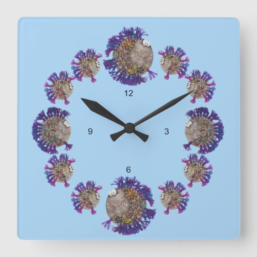 Horloge - Famille de poissons pourpres (Recto)