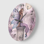 Horloge fantaisie de fée violette (Angle)