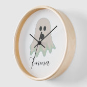 Horloge Fantôme d'Halloween avec nom  (Angle)
