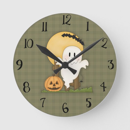 Horloge fantôme d'Halloween mignonne (Recto)