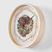 Horloge Faon endormi, Graphisme d'animal brun (Angle)