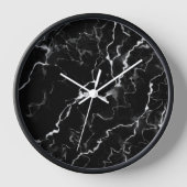 Horloge Faux Black Marble Texture Look (Recto)