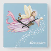 Horloge fée d'ange magique personnalisée pour les  (Recto)