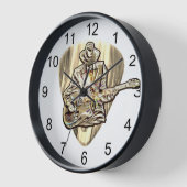 Horloge Feel the Blues - Conception de guitare artistique (Angle)