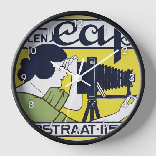 Horloge Femme caméra, photographe, Van Caspel (Recto)