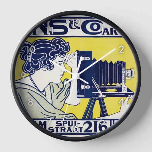 Horloge Femme caméra, photographe, Van Caspel (Recto)