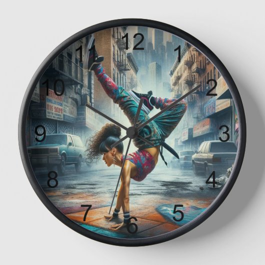 Horloge Femmes en action de Breakdancer Silhouette de New (Recto)