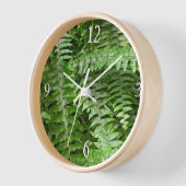 Horloge Fermer Fronds I Green Nature (Angle)