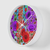 Horloge Fête de Jardin Mexicaine Floral Nouveau (Angle)
