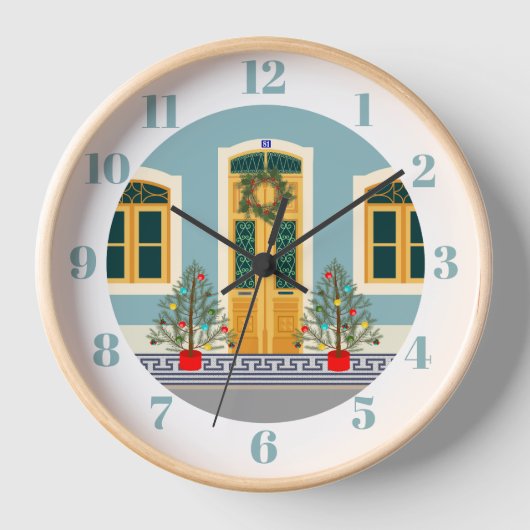 Horloge Fête de Noël Maison portugaise (Recto)