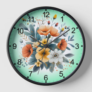 Horloge Fête des Mères Boho Fleurs Clipart-61983
