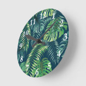 Horloge Feuille de design botanique de la Jungle t (Angle)