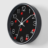 Horloge Feuille d'érable du chalet canadien (Angle)
