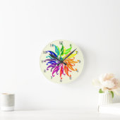 Horloge - Feuilles de roue couleur (Maison)