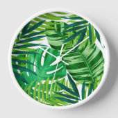 Horloge Feuilles verts tropicaux (Recto)