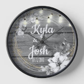 Horloge Feux à cordes Wreath Mariage rustique (Recto)