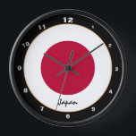 Horloge Flag & Japan trendy fashion /design clock<br><div class="desc">WALL CLOCK - Japon & Japanese Flag fashion design - love my country,  travel,  holiday,  country patriots / sports fans</div>