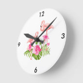 Horloge Flamant rose (Angle)