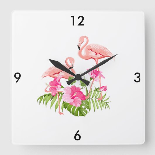 Horloge Flamant rose (Recto)