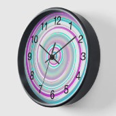 Horloge Flèche colorée avec chiffres noirs (Angle)