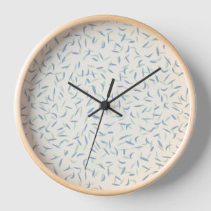 Horloge Flecks Aléatoires, Spectacles, Vert Sage, Bleu Dus