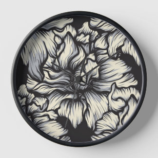 Horloge Fleur Baroque Sombre