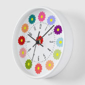 Horloge Fleur coloré (Angle)