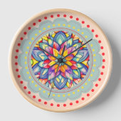 Horloge Fleur colorée Bliss (Recto)