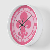 Horloge Fleur De Lis Rose (Angle)