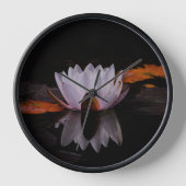 Horloge Fleur de lotus blanc zen (Recto)