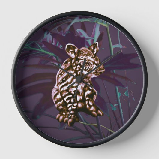 Horloge Fleur de tapir d'aubergine (Recto)