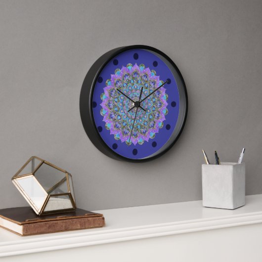 Horloge Fleur De Vie - Mandala India Style 2 (Bureau)