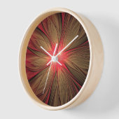 Horloge Fleur fractale de fansy rouge (Angle)