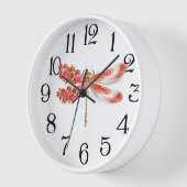 Horloge Fleur libellule avec sakura bijoux (Angle)